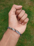 Gurmukhi Alphabet Kara Silver Plated Sant Bhindranwale Words Sikh bangle New N13R Bracelet Unisex design