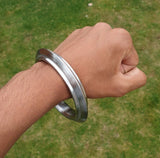 Sarbloh Chakri Kara One Edge Kada Iron Sikh Singh Kaur Khalsa Taksali Bangle Y8