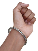Gurmukhi Punjabi Kara Singh Kaur Khalsa Smooth Flat Stainless Steel Sikh Kada Y1