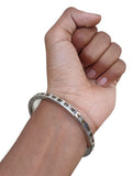 Gurmukhi Punjabi Kara Singh Kaur Khalsa Smooth Flat Stainless Steel Sikh Kada Y1