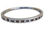 Gurmukhi Punjabi Kara Singh Kaur Khalsa Smooth Flat Stainless Steel Sikh Kada Y1