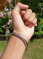 Gurmukhi Punjabi Kara Singh Kaur Khalsa Smooth Flat Stainless Steel Sikh Kada Y1