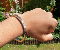 Gurmukhi Punjabi Kara Singh Kaur Khalsa Smooth Flat Stainless Steel Sikh Kada Y1