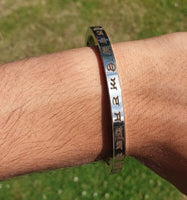 Gurmukhi Punjabi Kara Singh Kaur Khalsa Smooth Flat Stainless Steel Sikh Kada Y1