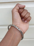 Gurmukhi Punjabi Kara Singh Kaur Khalsa Smooth Flat Stainless Steel Sikh Kada Y1