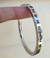 Gurmukhi Punjabi Kara Singh Kaur Khalsa Smooth Flat Stainless Steel Sikh Kada Y1