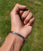 Gurmukhi Punjabi Kara Singh Kaur Khalsa Smooth Flat Stainless Steel Sikh Kada Y1