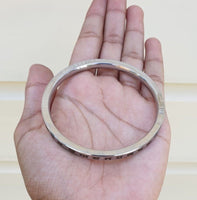Gurmukhi Punjabi Kara Singh Kaur Khalsa Smooth Flat Stainless Steel Sikh Kada Y1