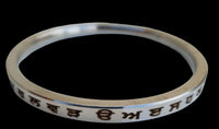 Gurmukhi Punjabi Kara Singh Kaur Khalsa Smooth Flat Stainless Steel Sikh Kada Y1