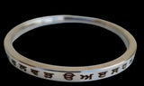 Gurmukhi Punjabi Kara Singh Kaur Khalsa Smooth Flat Stainless Steel Sikh Kada Y1