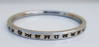 Gurmukhi Punjabi Kara Singh Kaur Khalsa Smooth Flat Stainless Steel Sikh Kada Y1
