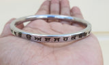 Gurmukhi Punjabi Kara Singh Kaur Khalsa Smooth Flat Stainless Steel Sikh Kada Y1