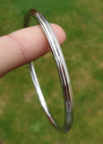 Stainless Steel Kara Sikh Bangle Singh Kaur Lines Kada Punjabi Bracelet Y13 New