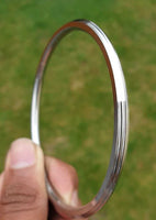 Stainless Steel Kara Sikh Bangle Singh Kaur Lines Kada Punjabi Bracelet Y13 New