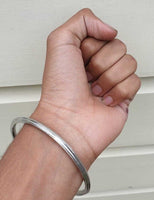 Stainless Steel Kara Sikh Bangle Singh Kaur Lines Kada Punjabi Bracelet Y13 New