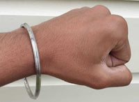 Stainless Steel Kara Sikh Bangle Singh Kaur Lines Kada Punjabi Bracelet Y13 New