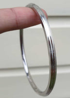 Stainless Steel Kara Sikh Bangle Singh Kaur Lines Kada Punjabi Bracelet Y13 New