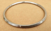 Stainless Steel Kara Sikh Bangle Singh Kaur Lines Kada Punjabi Bracelet Y13 New