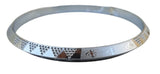 Silver Plated Kara Laser Engraved Khanda kada Sikh Singh Kaur Khalsa Bangle R11