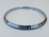 Silver Plated Kara Laser Engraved Khanda kada Sikh Singh Kaur Khalsa Bangle R10