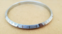 Silver Plated Kara Laser Engraved Khanda kada Sikh Singh Kaur Khalsa Bangle R11