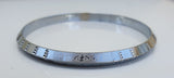 Silver Plated Kara Laser Engraved Khanda kada Sikh Singh Kaur Khalsa Bangle R10