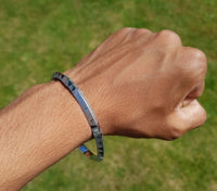 Silver Plated Kara Laser Engraved Khanda kada Sikh Singh Kaur Khalsa Bangle R11