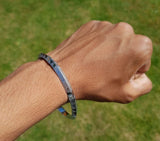 Silver Plated Kara Laser Engraved Khanda kada Sikh Singh Kaur Khalsa Bangle R11
