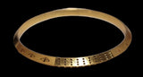 Gold Plated Kara Laser Engraved Khanda kada Sikh Singh Kaur Khalsa Bangle R12