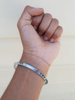 Silver Plated Kara Laser Engraved Khanda kada Sikh Singh Kaur Khalsa Bangle R11