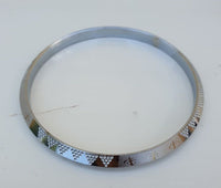 Silver Plated Kara Laser Engraved Khanda kada Sikh Singh Kaur Khalsa Bangle R11