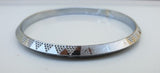 Silver Plated Kara Laser Engraved Khanda kada Sikh Singh Kaur Khalsa Bangle R11