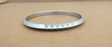 Silver Plated Kara Laser Engraved Khanda kada Sikh Singh Kaur Khalsa Bangle R11