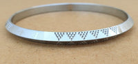 Silver Plated Kara Laser Engraved Khanda kada Sikh Singh Kaur Khalsa Bangle R11