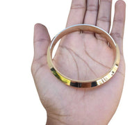 Brass Edge Kara Sikh Singh Kaur Khalsa Gold Look Bangle Collar Kada Bracelet Z11