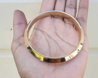 Brass Edge Kara Sikh Singh Kaur Khalsa Gold Look Bangle Collar Kada Bracelet Z11