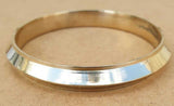 Brass Edge Kara Sikh Singh Kaur Khalsa Gold Look Bangle Collar Kada Bracelet Z11