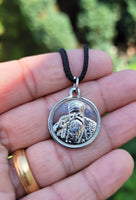 Ek Onkar Guru Nanak Ji Pendant Sikh Silver Plated in black thread Necklace LL1