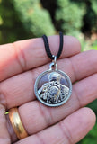 Ek Onkar Guru Nanak Ji Pendant Sikh Silver Plated in black thread Necklace LL1