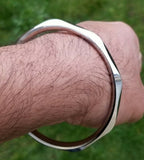 Stainless Steel Kara Diamond Cut Sikh Kada Khalsa Bangle Singh Kaur Punjabi L9R Bracelet