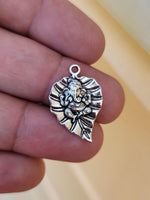 Ganesh pendant hindu power silver gold plated evil eye protection shield k52 new