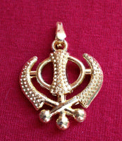 Stunning silver or gold plated small or medium legend khanda pendant gifts xmas