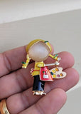 Paint girl decor brooch celebrity vintage look gold plated design pin broach k15