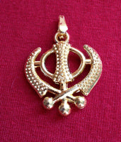 Stunning silver or gold plated small or medium legend khanda pendant gifts xmas