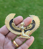 Egyptian Fairy Angel Brooch Gold Plated Vintage Look Royal Pin K23 Egypt Broach Unisex design