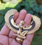 Egyptian Fairy Angel Brooch Gold Plated Vintage Look Royal Pin K23 Egypt Broach Unisex design