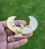 Egyptian Fairy Angel Brooch Gold Plated Vintage Look Royal Pin K23 Egypt Broach Unisex design