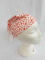 Sikh hindu muslim orange stars bandana head wrap gear rumal handkerchief gift