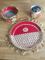 Hindu fast worship karva chauth vrat thali set special pooja karwa vrata katha a