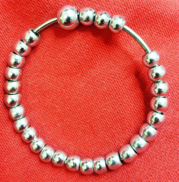 Meditation praying steel beads buddhism hindu muslim sikh singh simarana kara b9